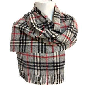 Burberry London 100% Cashmere Plaid Scarf 🇬🇧 – Made in England